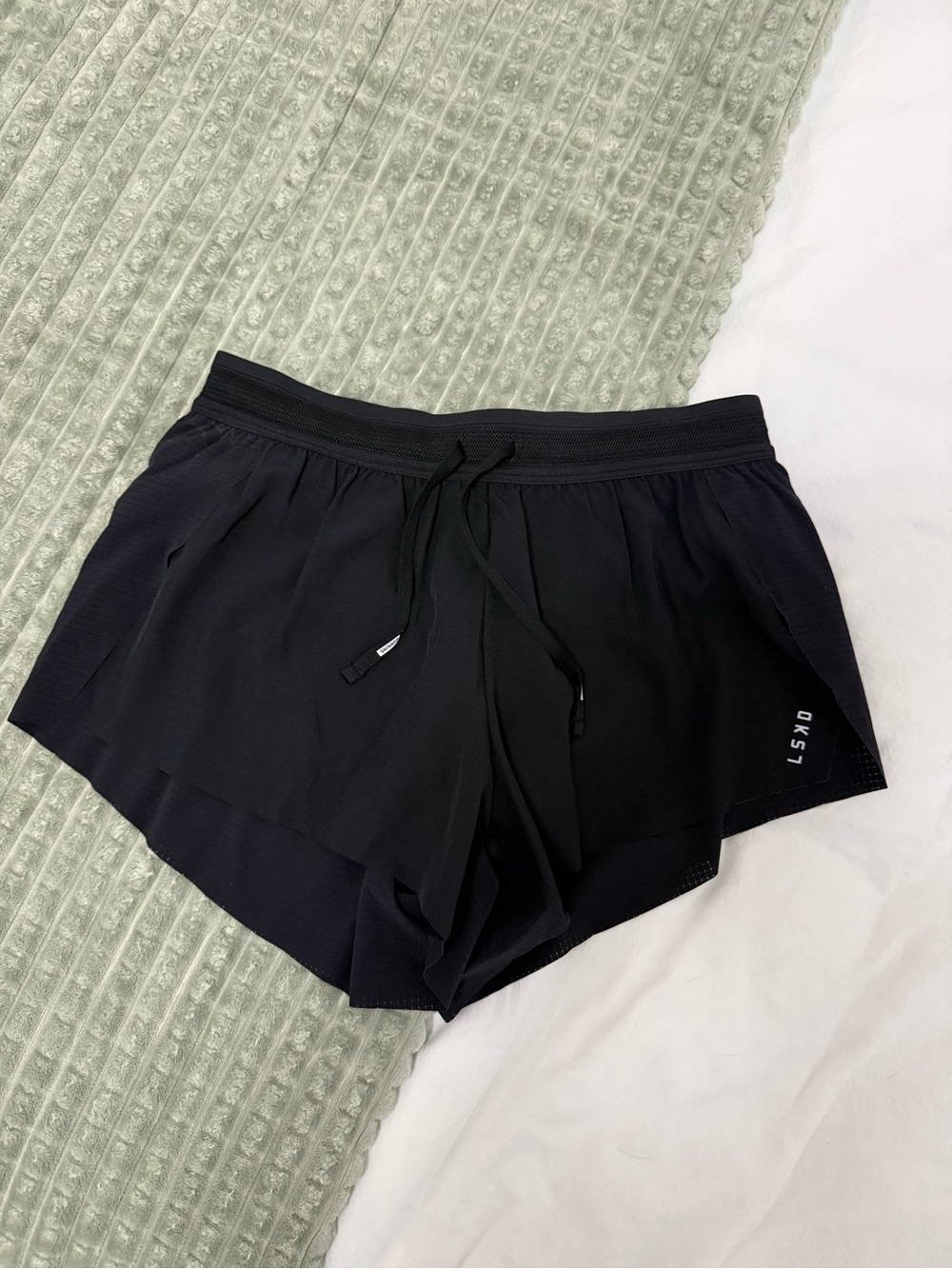 LSKD Black Women's Athletic Running Shorts